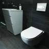 Комплект унитаза Pestan Fluenta SET40006661DW с инсталляцией с сиденьем Микролифт и Белой клавишей смыва фаянс подвесной