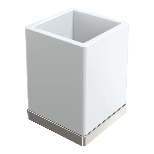 Стакан для зубных щеток Boheme Qubic 10961-NB цвет Брашированный никель