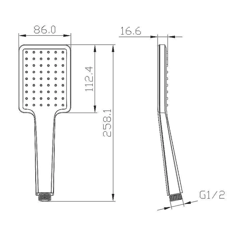 Ручной душ Lemark LM8124BL Черный