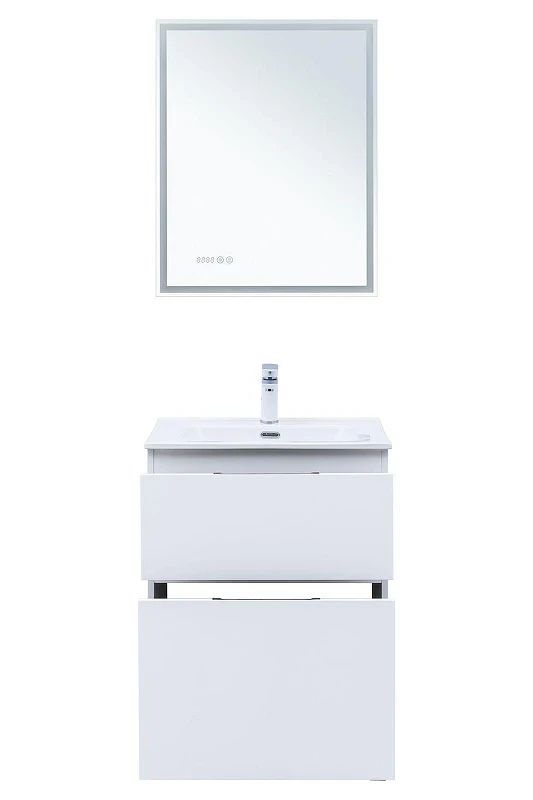 Тумба с раковиной Aquanet Алвита New 60 345675 цвет Белый матовый