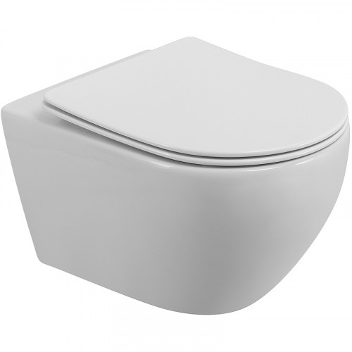 Унитаз Cezares Stream CZR-2426-TH-TOR/SC подвесной с сиденьем Микролифт фаянс подвесной