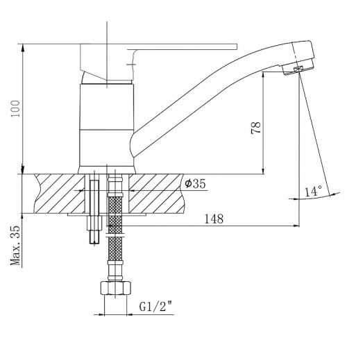 Смеситель для кухни ESKO Lagos LG 15 Хром