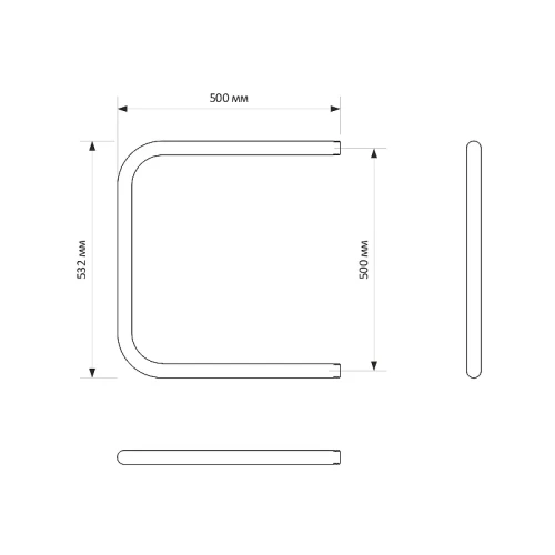 Водяной полотенцесушитель Mixline Simple P 50х50 556317 цвет Хром