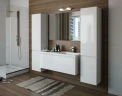 Тумба с раковиной Эстет Dallas Luxe 110 R ФР-00002023 подвесная Белая МДФ / ЛДСП
