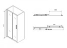 Душевая дверь Abber Schwarzer Diamant 120 AG30120BH профиль Черный стекло прозрачное