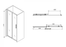 Душевая дверь Abber Schwarzer Diamant 120 AG30120BH профиль Черный стекло прозрачное