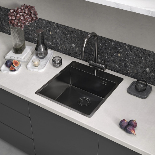 Кухонная мойка Reflexion Iseo 46 RX2246BL цвет Оружейная сталь
