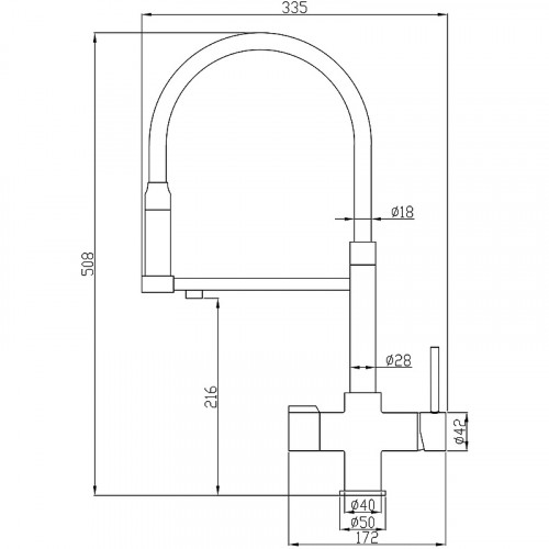 Смеситель для кухни ZorG Steel Hammer SH 2003 BLACK Черный матовый латунь на столешницу