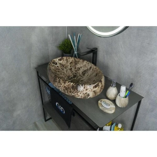 Раковина-чаша Gid Lago Mnc168 60 54409 цвет Под камень глянцевый