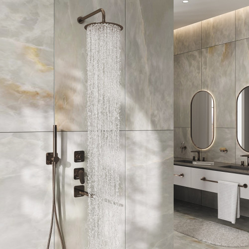 Верхний душ WasserKRAFT Asphe A331 Розовое золото нержавеющая сталь на потолок