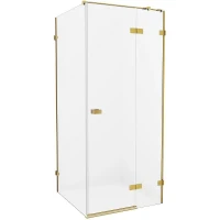 Душевой уголок New Trendy Avexa Gold 110х120 R EXK-1880 профиль Брашированное золото стекло прозрачное