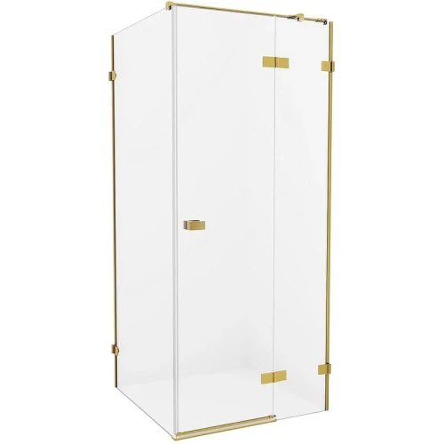 Душевой уголок New Trendy Avexa Gold 110х120 R EXK-1880 профиль Брашированное золото стекло прозрачное