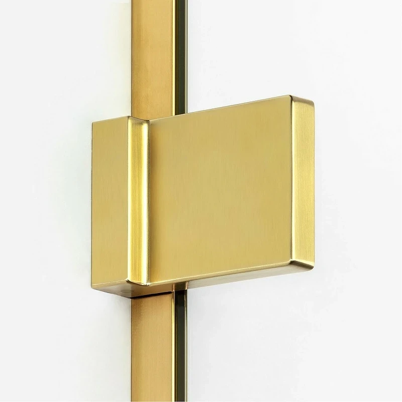 Душевой уголок New Trendy Avexa Gold 110х120 R EXK-1880 профиль Брашированное золото стекло прозрачное