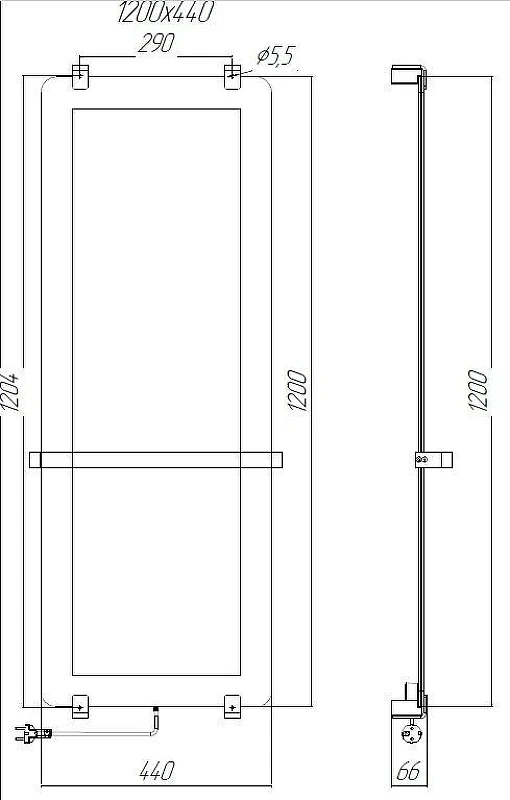 Электрический полотенцесушитель Allen Brau Infinity 120x44 00325652 цвет Медь