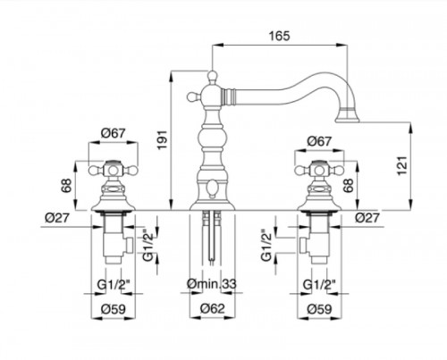 Смеситель для раковины Migliore Arcadia 18389 Хром