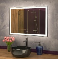 Зеркало Art&amp;Max AM-Zoe-1000-800-DS-F с подсветкой с сенсорным выключателем стекло