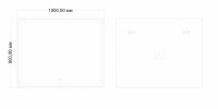 Зеркало Art&amp;Max AM-Zoe-1000-800-DS-F с подсветкой с сенсорным выключателем стекло
