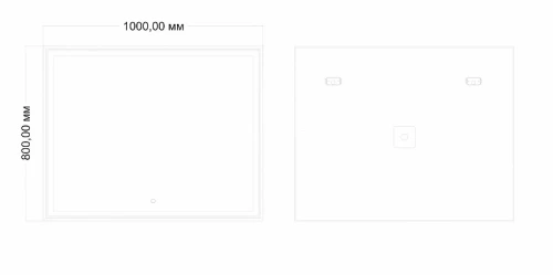 Зеркало Art&Max AM-Zoe-1000-800-DS-F с подсветкой с сенсорным выключателем стекло