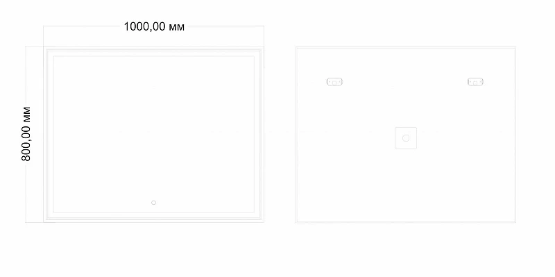 Зеркало Art&Max AM-Zoe-1000-800-DS-F с подсветкой с сенсорным выключателем стекло