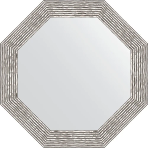 Зеркало Evoform Octagon 77х77 BY 3810 в багетной раме - Волна хром 90 мм стекло