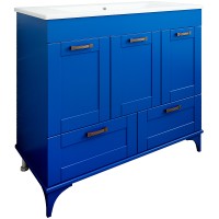 Тумба с раковиной Sanflor Ванесса 95/2 С15332 Индиго МДФ / ЛДСП