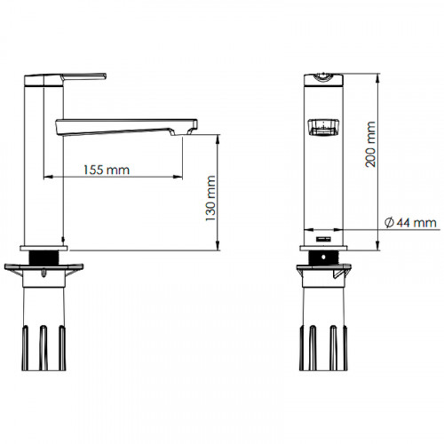 Смеситель для раковины Teska Liva Leo S E5417 Золото латунь
