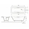 Чугунная ванна Delice Malibu 170x80 DLR230630R с отверстиями под ручки без антискользящего покрытия