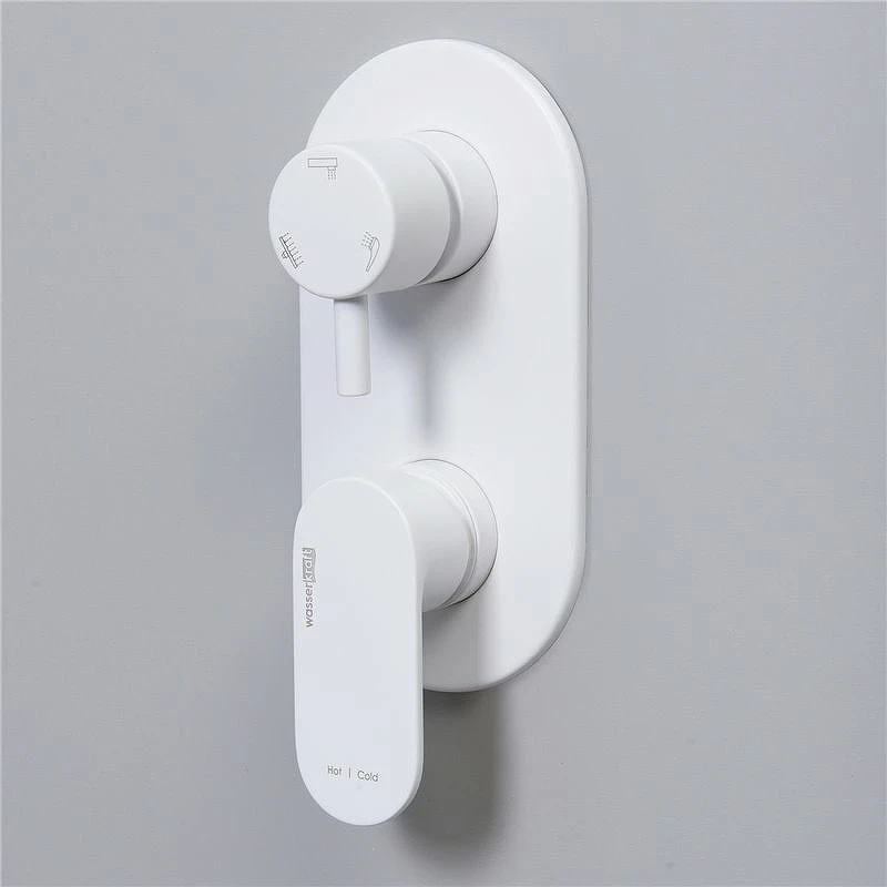 Душевая система WasserKRAFT А85155 Белая матовая латунь встраиваемый