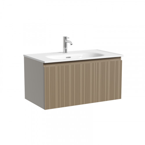 Тумба под раковину Sancos Code 78,5 CD80GB подвесная цвет Серо-бежевый
