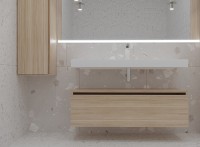 Тумба Boheme Armadi Art Flat Vallessi Uno-S 120 897-120-L подвесная Light oak МДФ / ЛДСП