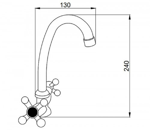 Смеситель для кухни Сантаком StOmega 3310-1 Хром