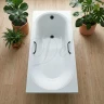Ванна из искусственного камня Delice Dolce 170х75 DLR330059RB-G цвет Белый глянцевый с черными ручками