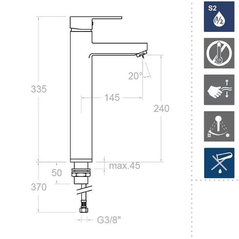 Смеситель для раковины Ramonsoler Drako 3310 Хром