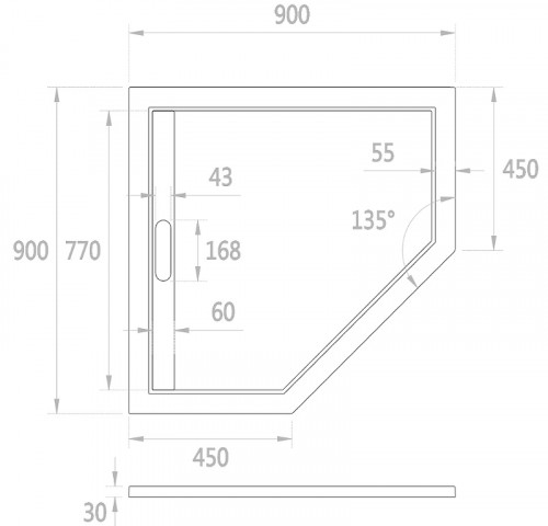 Душевой поддон из искусственного камня WeltWasser TR P 90x90 10000002949 Белый