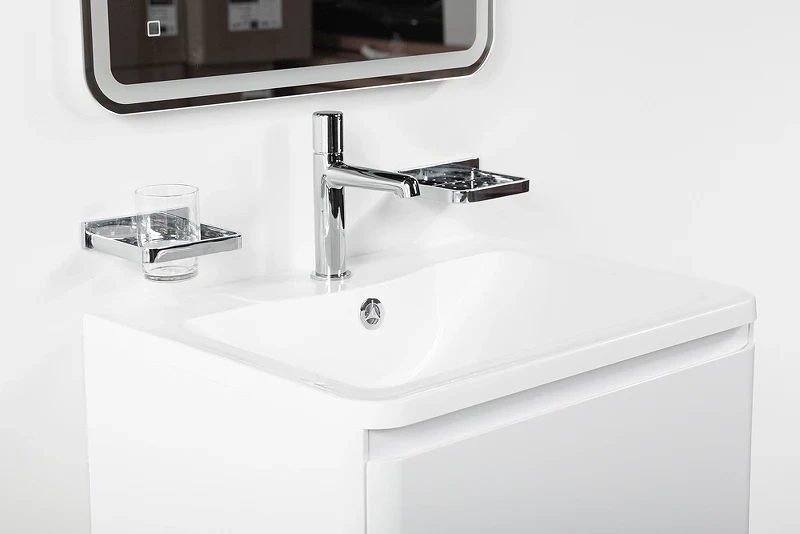 Тумба под раковину BelBagno 70 ALBANO-700-2C-SO-BL подвесная Bianco Lucido МДФ / ЛДСП