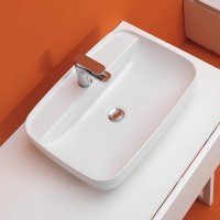 Раковина Kerasan Tribeca 60 514001*1 Белая фарфор накладная