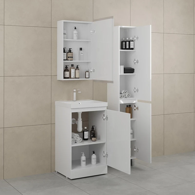 Тумба под раковину Style Line Батлер 50 СС-00002488 цвет Белый глянец