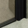 Душевая дверь Maybah Glass MGD-1675-6 700х1980 на монопетле Черный стекло бронзовое матовое