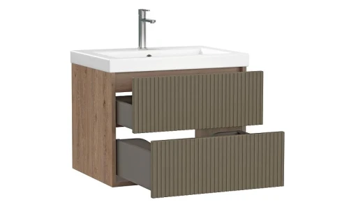 Тумба под раковину Cersanit Classic Ribble 60 69279 подвесная цвет Коричневый