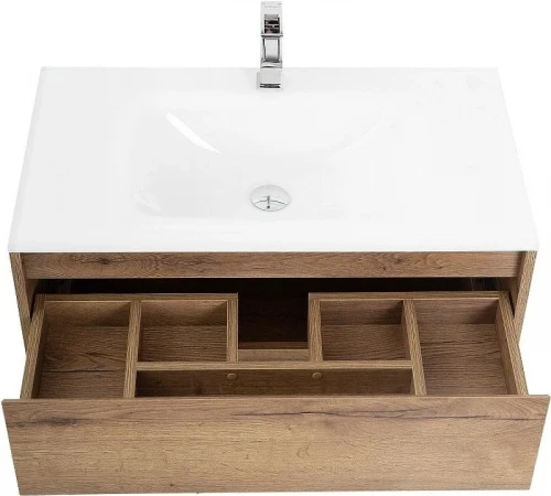 Тумба под раковину BelBagno Kraft 80 KRAFT-800-2C-SO-RT подвесная Rovere Tabacco МДФ / ЛДСП