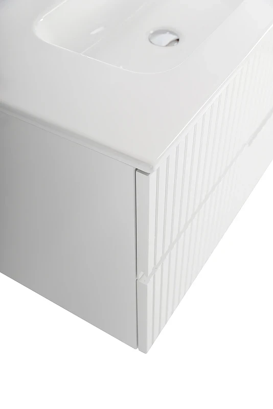 Тумба под раковину Cezares Duet-N 120 L DUET-N-1200-2C-SO-BL-L подвесная Bianco Lucido МДФ / ЛДСП