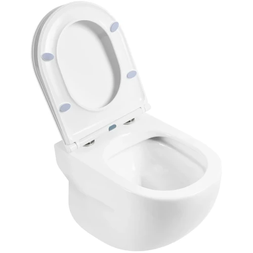 Комплект унитаза с инсталляцией BelBagno Onda BB066CHR/BB870SC/BB004-40 EXPERT/BB014-SR-BIANCO с сиденьем Микролифт и Белой клавишей смыва фаянс подвесной
