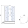 Душевая кабина River Rein 90x90 МТ Б/К 10000002413 с поддоном