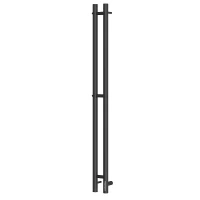 Электрический полотенцесушитель APEXTERMO Luna 1100x80 LN10111BM с крючками цвет Черный матовый