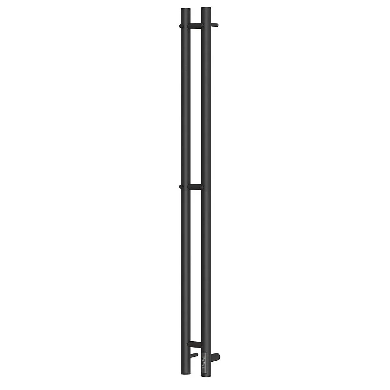 Электрический полотенцесушитель APEXTERMO Luna 1100x80 LN10111BM с крючками цвет Черный матовый