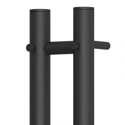 Электрический полотенцесушитель APEXTERMO Luna 1100x80 LN10111BM с крючками цвет Черный матовый