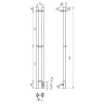 Электрический полотенцесушитель APEXTERMO Luna 1100x80 LN10111BM с крючками цвет Черный матовый