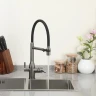Смеситель для кухни Frap F4398-9 цвет Оружейная сталь