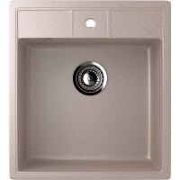Кухонная мойка Ulgran Classic U-406-302 Песочная искусственный камень (литьевой мрамор) встраиваемый
