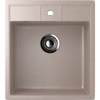 Кухонная мойка Ulgran Classic U-406-302 Песочная искусственный камень (литьевой мрамор) встраиваемый